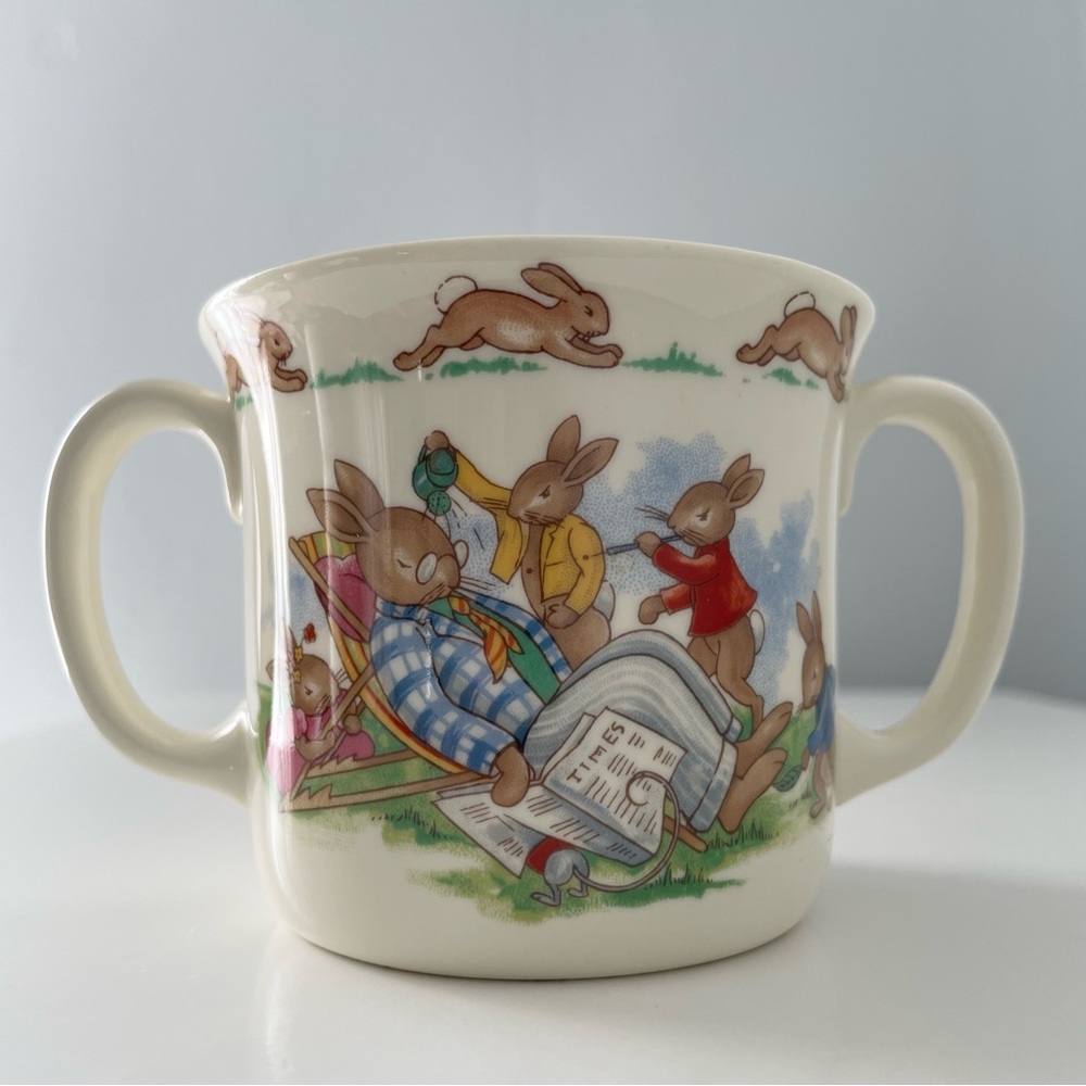 Bunnykins Double Handle Cup by Royal Doulton